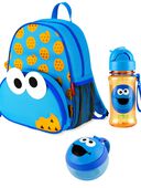 Cookie Monster - Sesame Street Little Kid Backpack Straw Bottle & Snack Cup Set - Cookie Monster, Selected