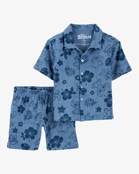  Product image 1 of Toddler Disney© Lilo & Stitch 2-Piece Gauze Outfit Set