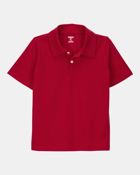 Boys Pique Uniform Polo Shirt - Red