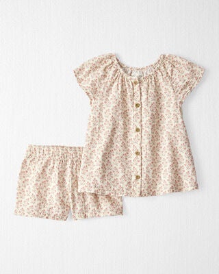 Product image 1 of Toddler 2-Piece Organic Cotton Flutter Sleeves Set