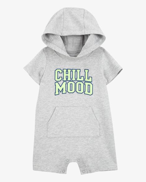  Product image 1 of Baby "Chill Mood" Hooded Romper -Grey