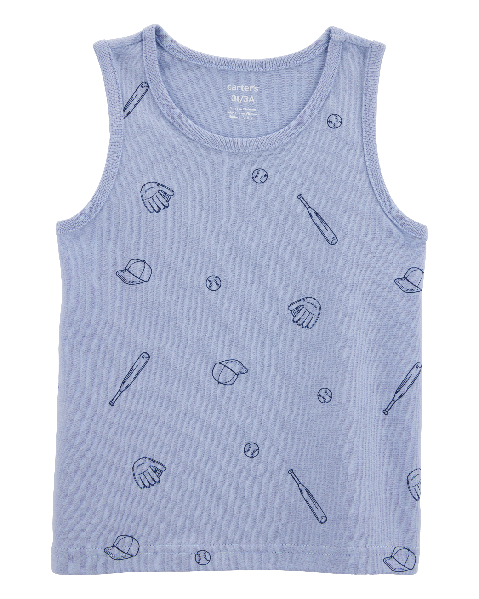 Baby Baseball Graphic Tank - Blue
