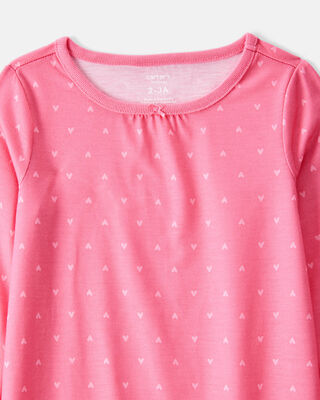 Product image 2 of Kid 2-Pack Unicorn Hearts Nightgowns - Pink