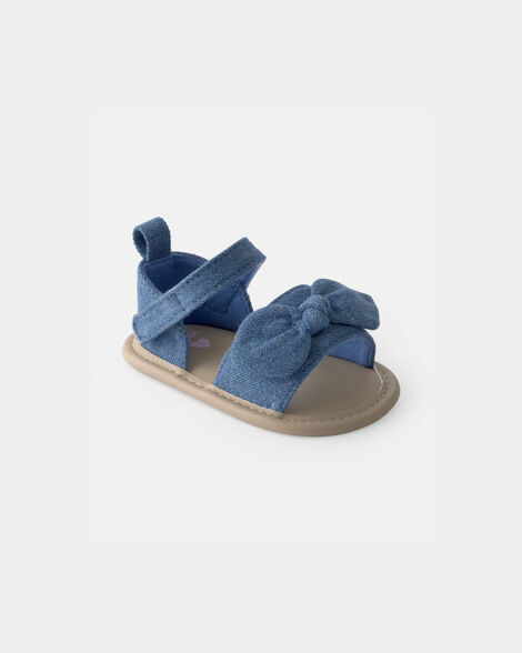 Baby Girl Bow Sandals - Blue