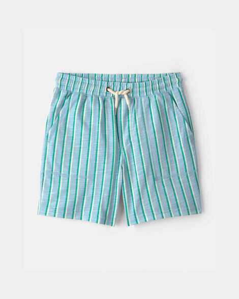 boys striped shorts - blue