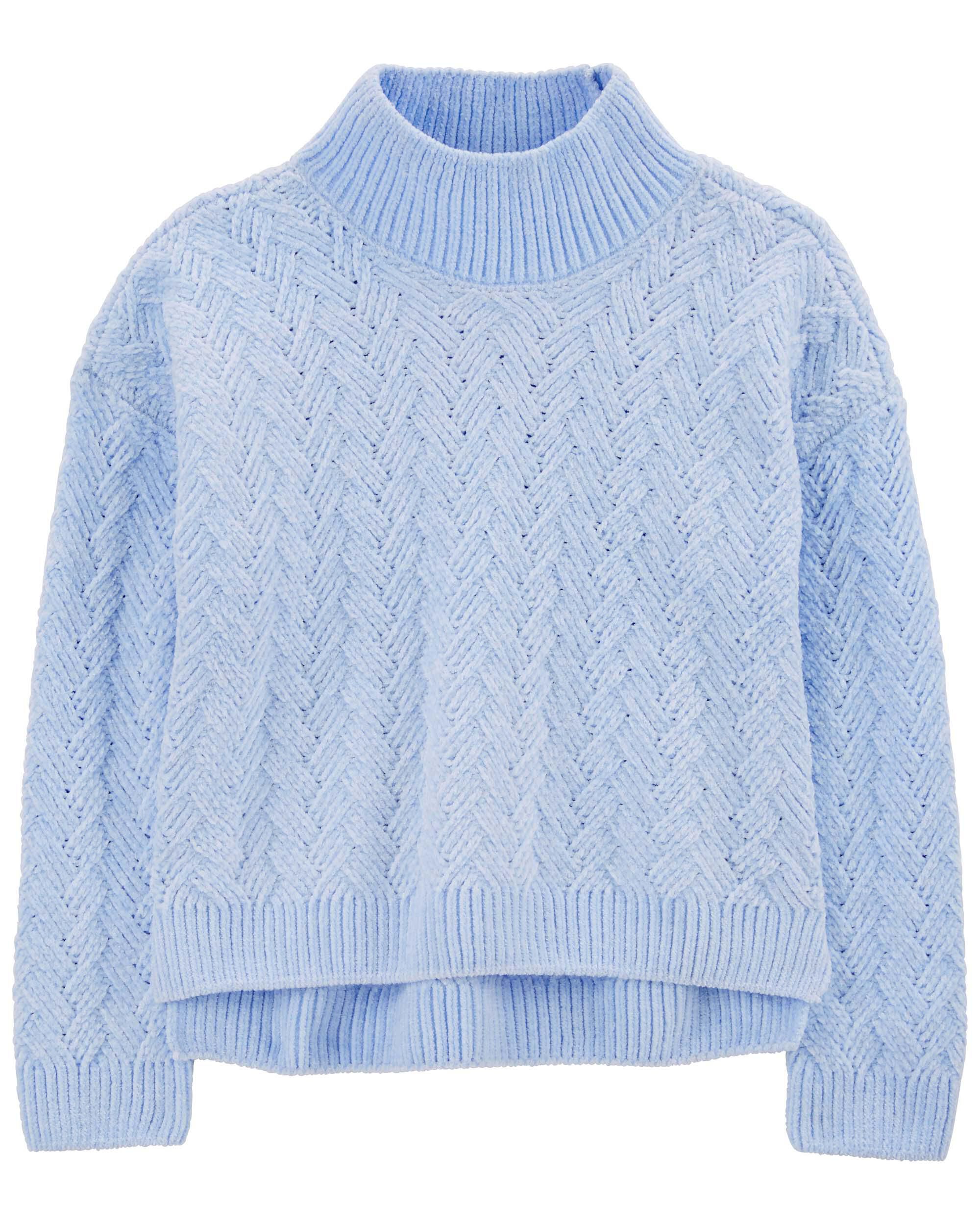 Mock neck chenille sweater hotsell