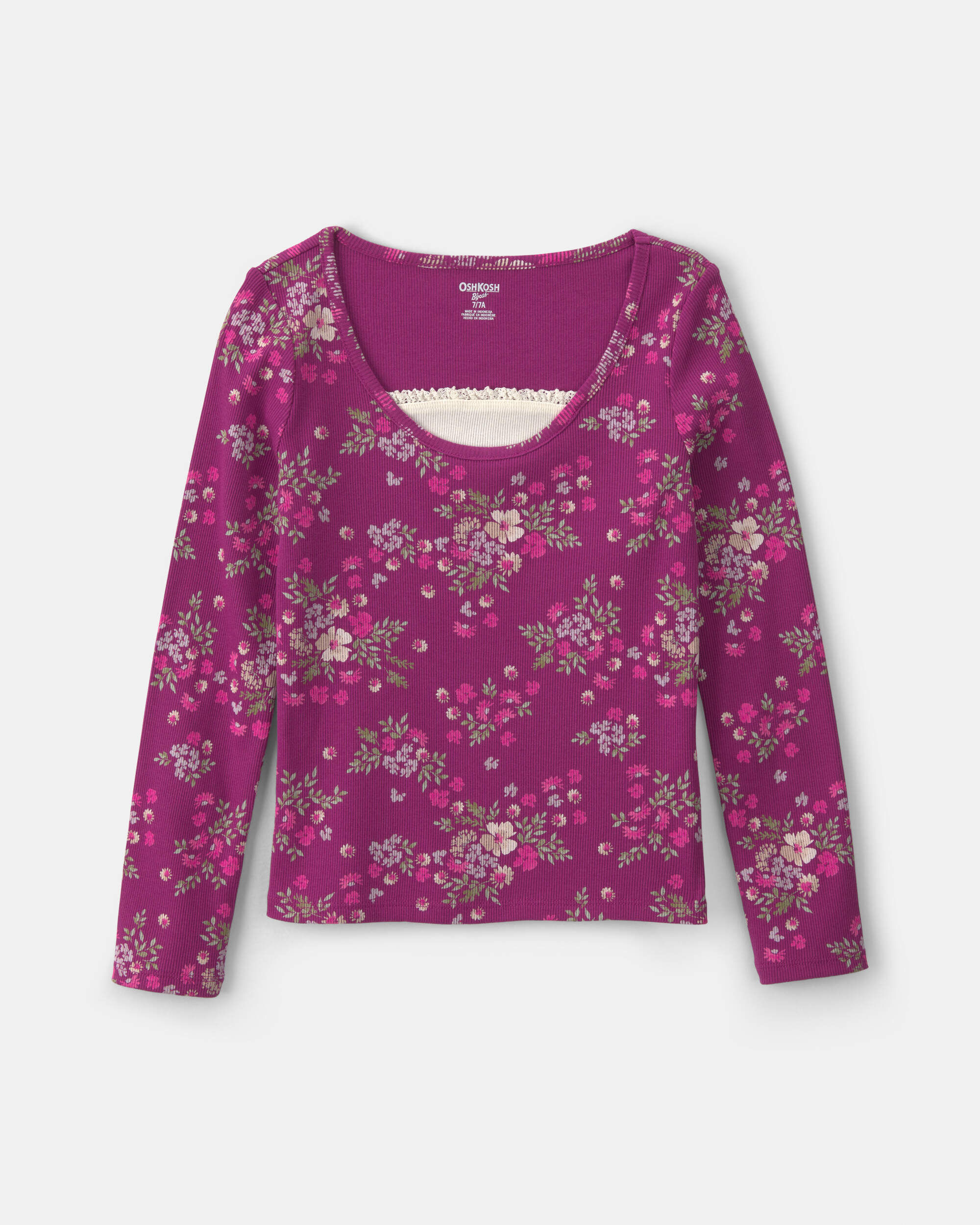 OshKosh Bgosh Kids Floral Long-Sleeve Top 10 PurplePink 24$