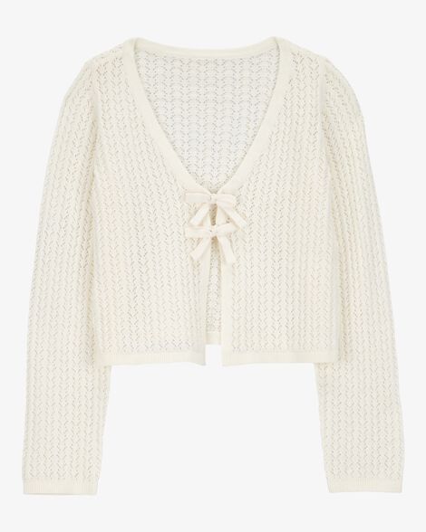  Product image 1 of Kid Tie Cardigan Top - White