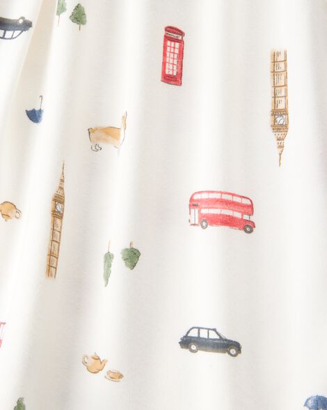  Product image 2 of Toddler London Print PurelySoft 2-Piece Pajamas - Ivory