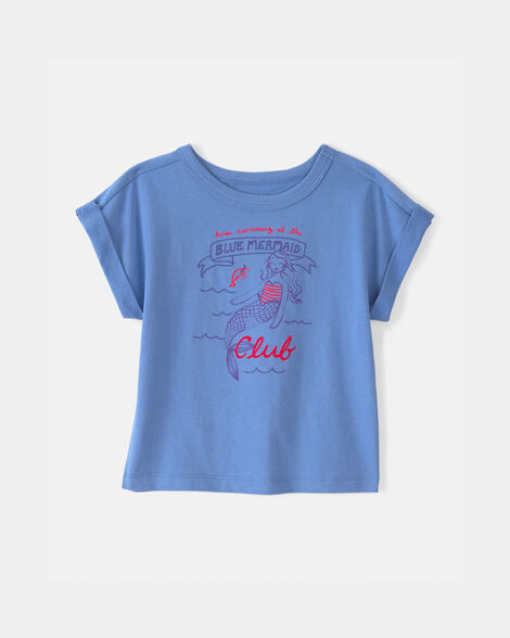 toddler girl mermaid top - blue
