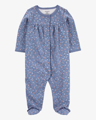 Product image 1 of Baby Floral Snap-Up Cotton Sleep & Play Pajamas