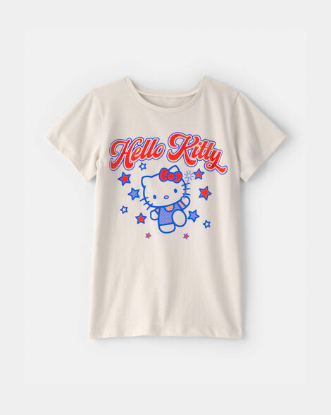 girls hello kitty® fourth of july graphic tee - ivory