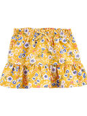 Yellow - Toddler Yellow Floral Skort, Selected