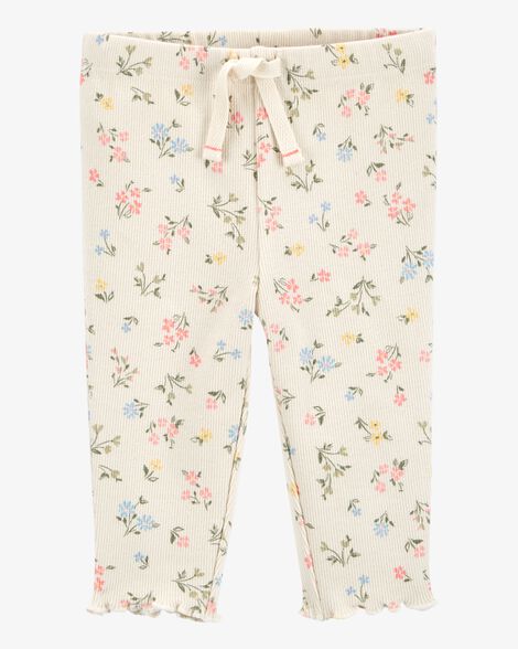  Product image 1 of Baby Floral Pull-On Pants - Ivory