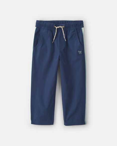 toddler boy active track pants - navy blue
