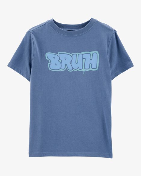 Product image 1 of Kid Bruh Short-Sleeve Graphic Tee - Blue