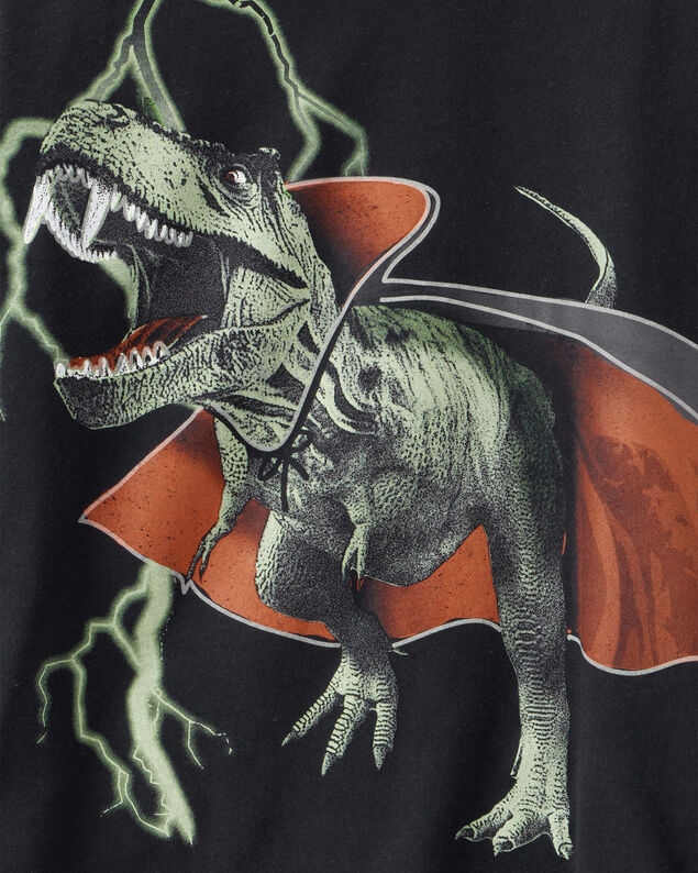 Product image 2 of Kid Vampire Dinosaur Long-Sleeve Graphic Tee - Black