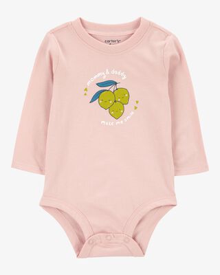 Product image 1 of Baby Lemons Mommy & Daddy Long-Sleeve Bodysuit