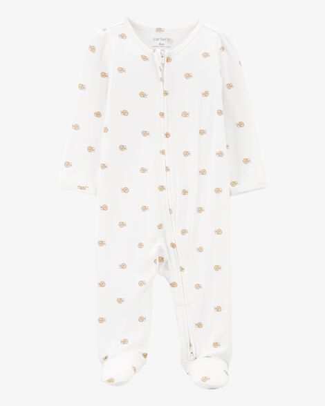 Product image 1 of Baby Snail Print Zip-Up PurelySoft Sleep & Play Pajamas
