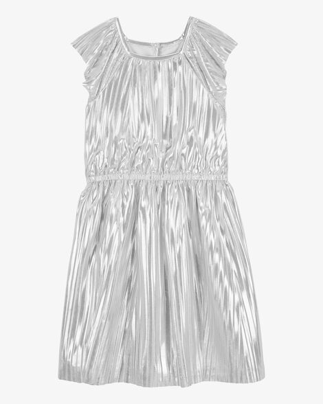  Product image 1 of Kid Metallic Pleated Flutter Party Dress