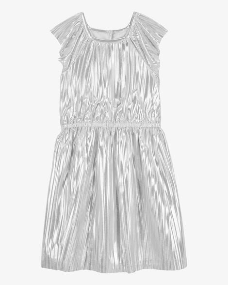 Product image 1 of Kid Metallic Pleated Flutter Party Dress