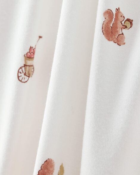 Product image 3 of Baby Barn Print PurelySoft 2-Way Zip 1-Piece Pajamas - Ivory