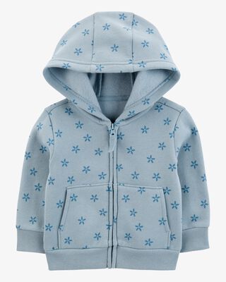Product image 1 of Baby Floral Zip-Up Fleece Hoodie