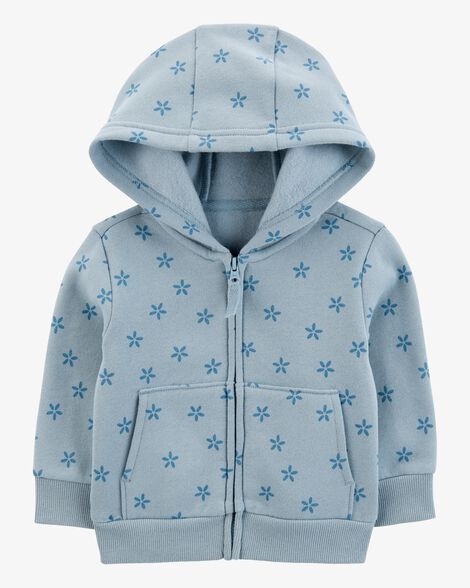  Product image 1 of Baby Floral Zip-Up Fleece Hoodie