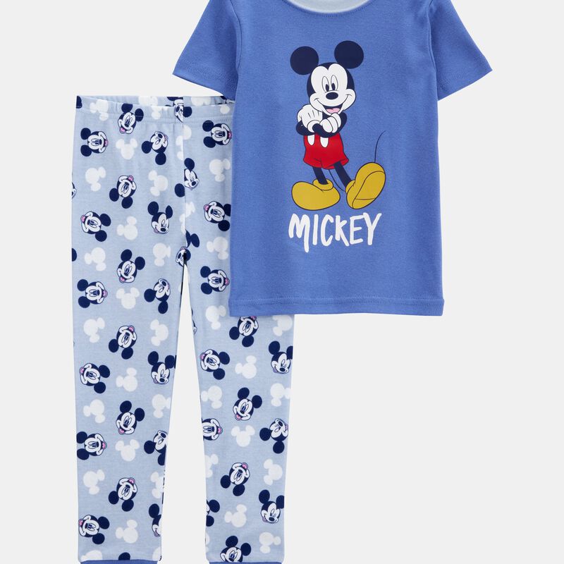 Toddler Disney© Mickey Mouse Snug-Fit Cotton 2-Piece Pajamas - Blue