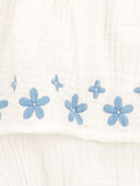 Ivory - Baby Girl Floral Embroidered Bodysuit Dress - Ivory, Selected