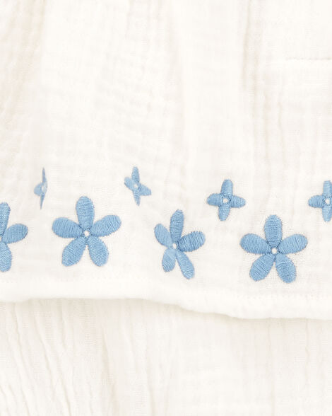 Product image 2 of Baby Girl Floral Embroidered Bodysuit Dress - Ivory