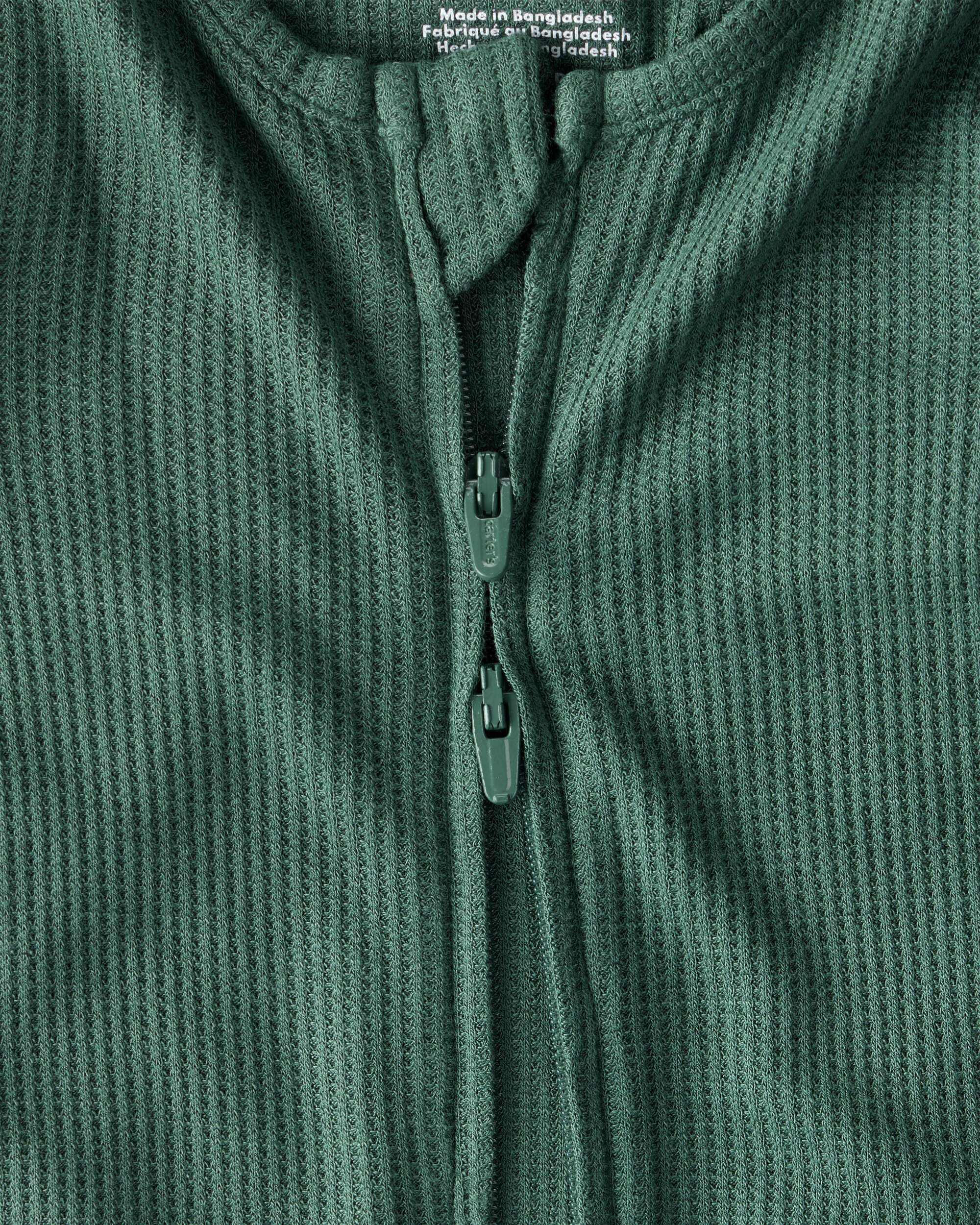 Baby Solid Print PurelySoft Long-Sleeve Sleep & Play Pajamas - Green
