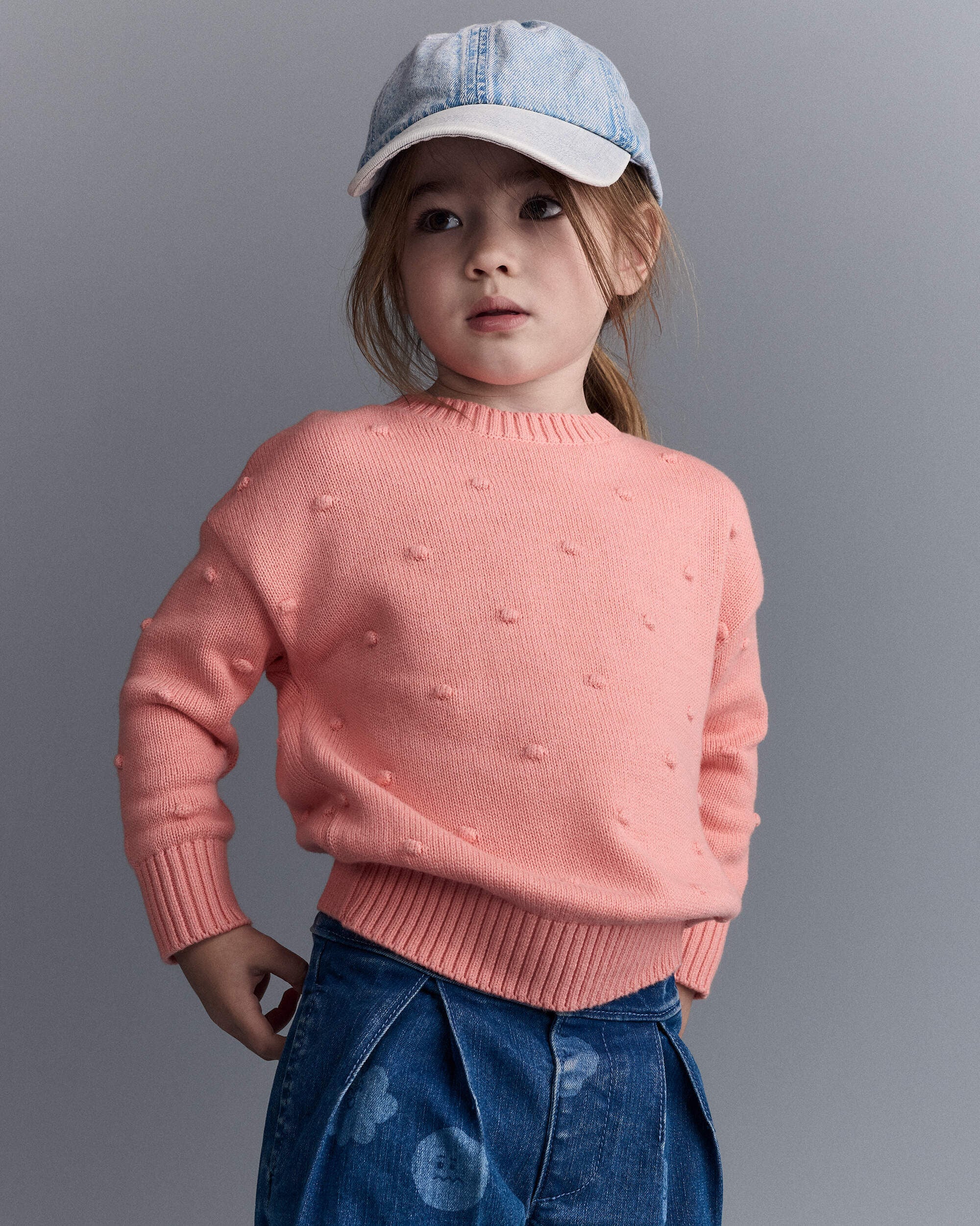 Otter Avenue Toddler Girl Popcorn Sweater 12M Coral 16$