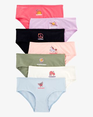 Product image 1 of Kid 7-Pack Day of the Week Hipster Stretch Cotton Underwear