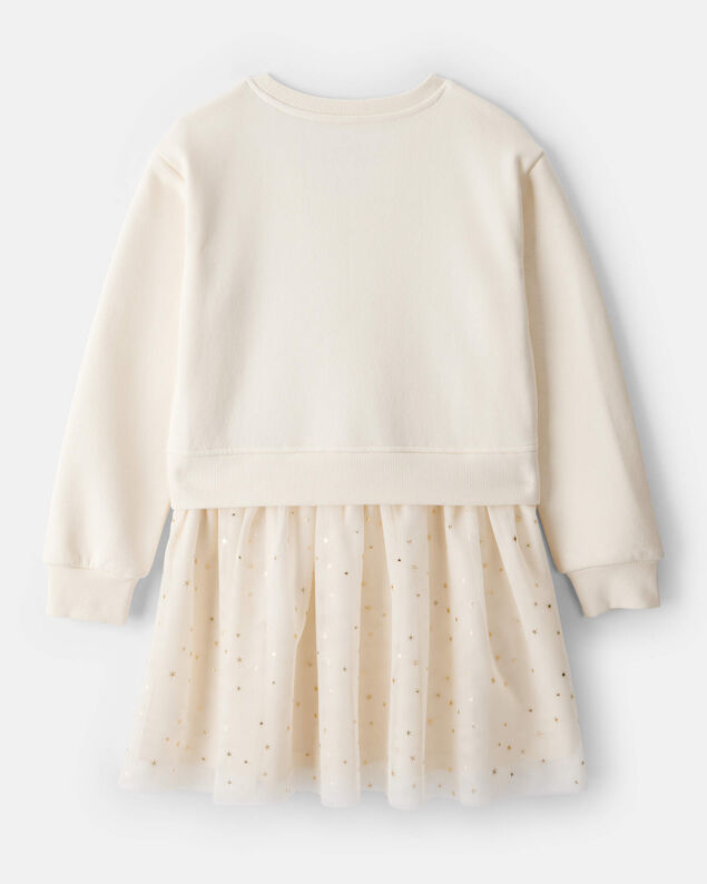 Product image 2 of Girls 2-Piece Disney© Princess Long-Sleeve Tulle Set - Cream