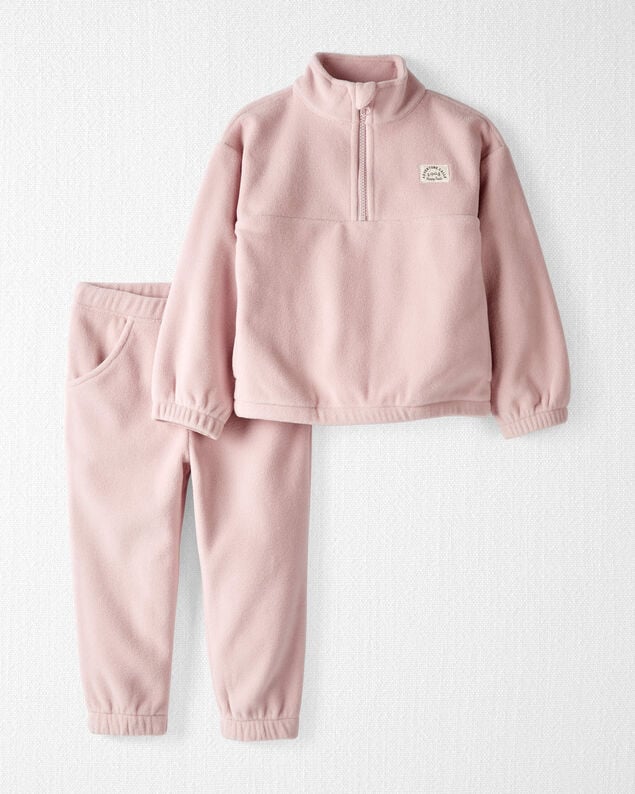 Product image 1 of Toddler Girl 2-Piece Recycled Microfleece Set - Pink