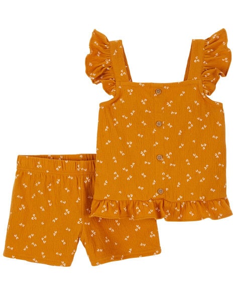 Product image 1 of Baby 2-Piece Floral Crinkle Jersey Outfit Set