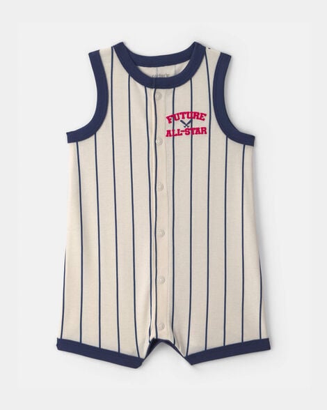 baby boy 'future all-star' baseball romper