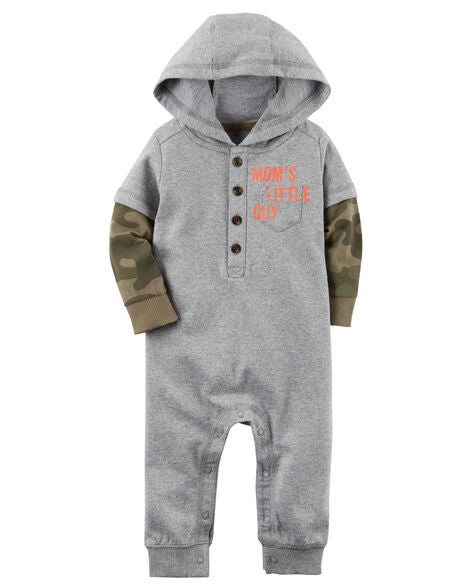 Hooded French Terry Jumpsuit