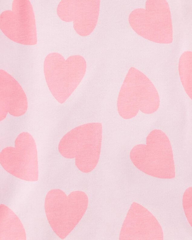 Product image 2 of Kid 4-Piece Rainbow Heart 100% Snug Fit Cotton Pajamas - Pink
