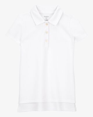Product image 1 of Kid Pique Uniform Polo Shirt - White