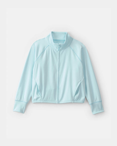 girls active zip-up jacket - blue