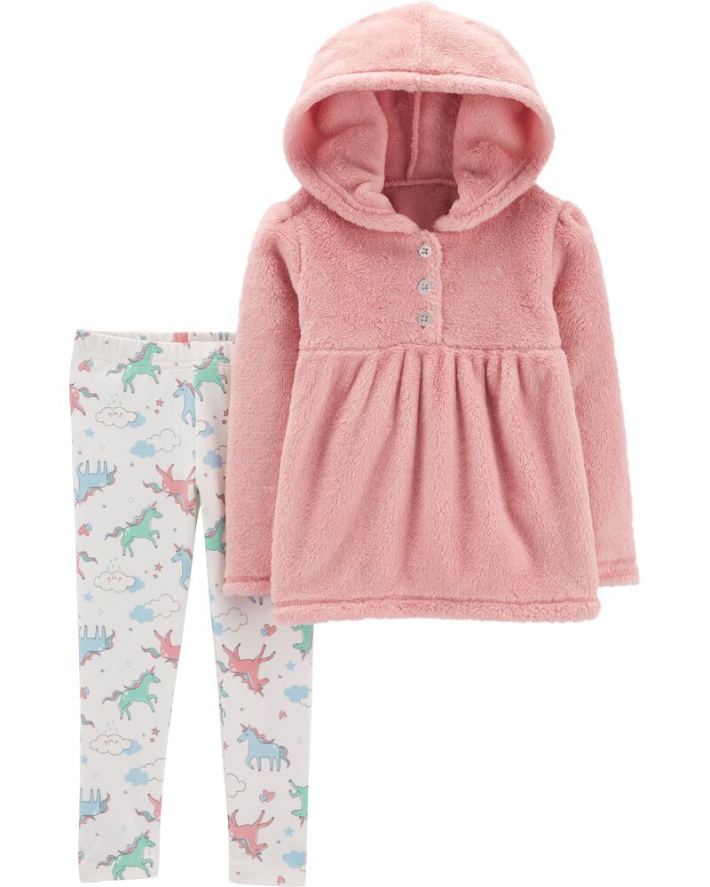 2 Piece Fuzzy Hoodie Unicorn Legging Set Carters Com