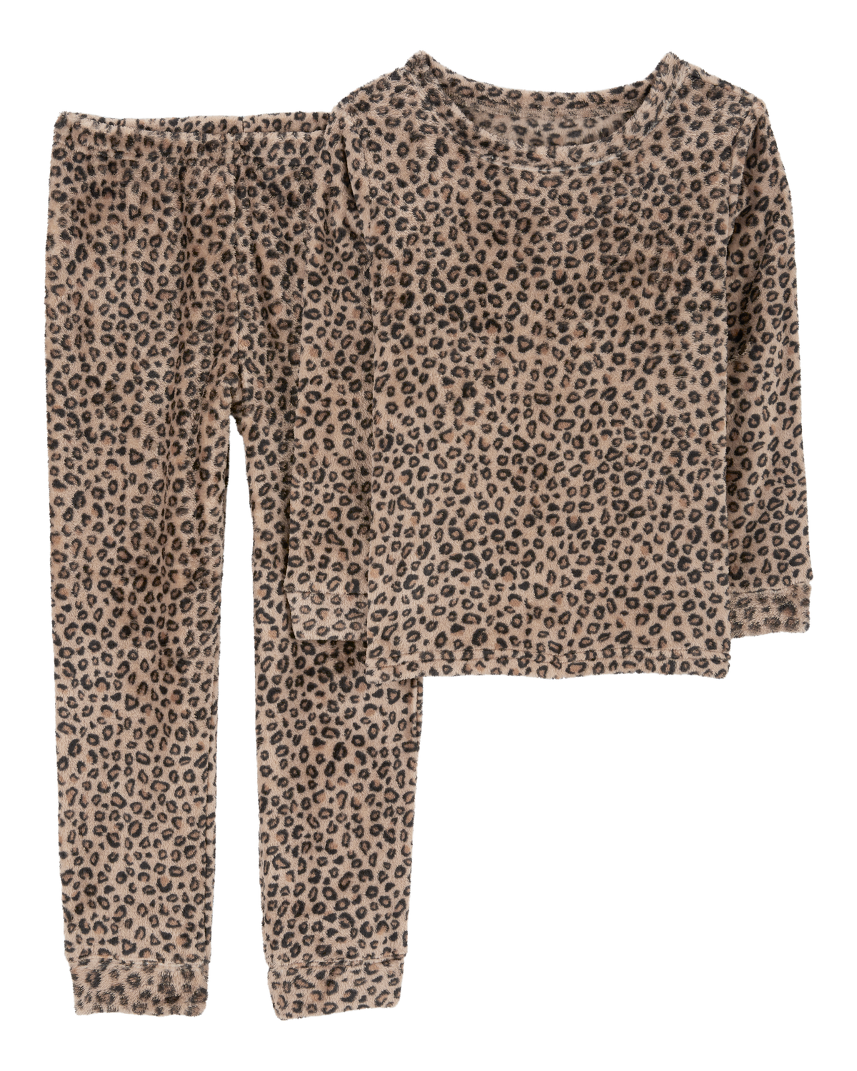 Kid 2-Piece Fuzzy Velboa Cheetah Print Pajamas - Carter's