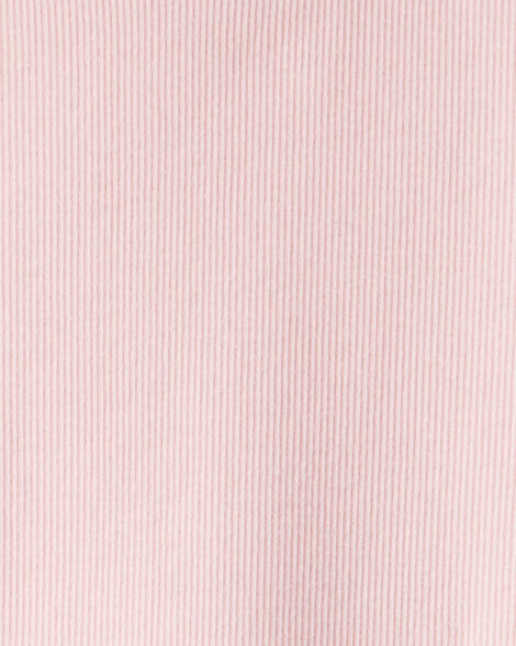  Product image 2 of Kid Mock Neck Ribbed Tee - Pink