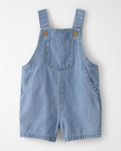 Baby Organic Cotton Chambray Shortall