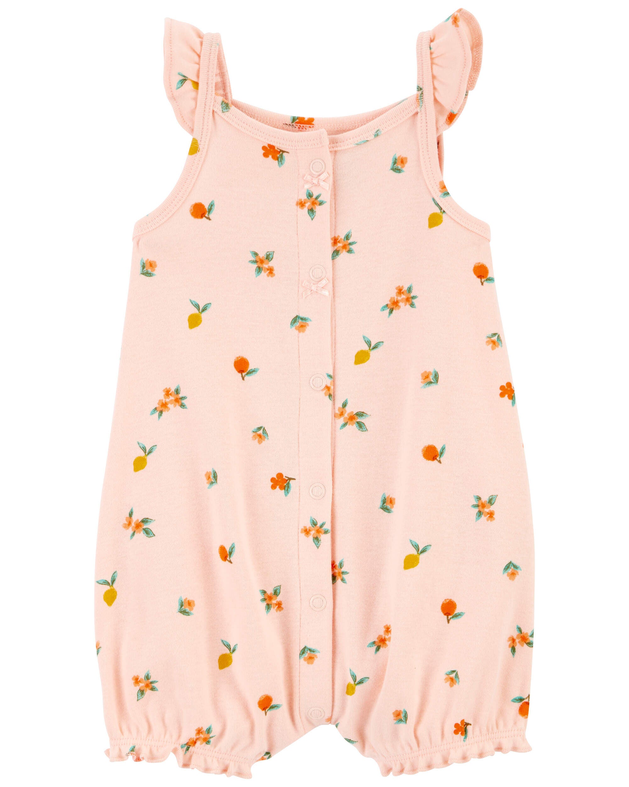 Baby Peach Snap Up Cotton Romper Carter s Carter s