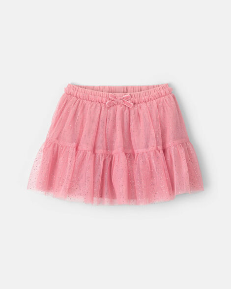 toddler girl polka dot skort - pink