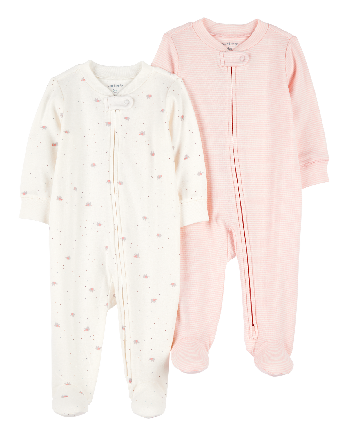 Baby 2-Pack 2-Way Zip Cotton Sleep & Play Pajamas - Carter's