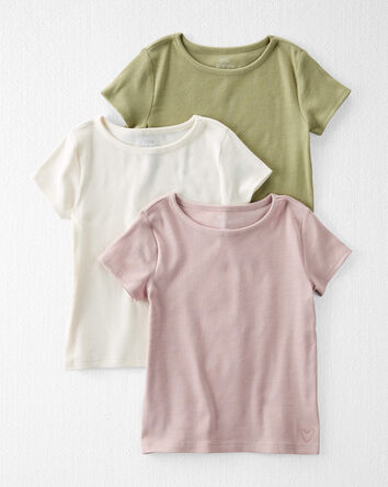 Kid 3-Pack Organic Cotton Rib T-Shirts